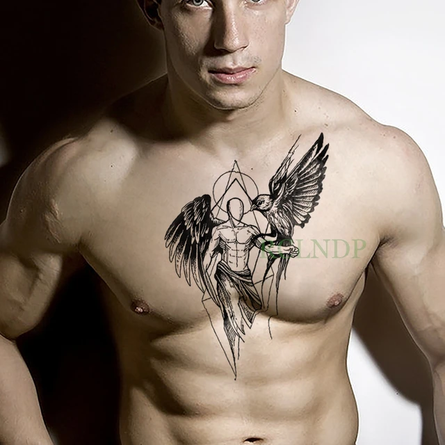 angel tattoo designs for men on chest