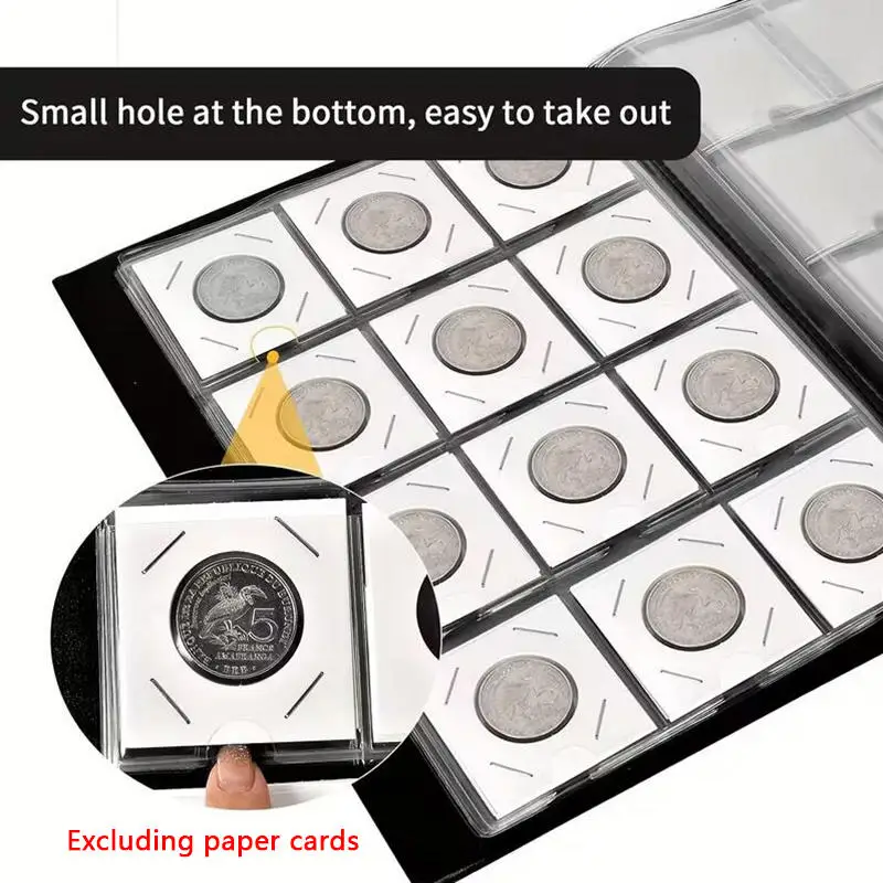 Deluxe 120-Slot Coin Collection Album for Cardboard Coin Holders