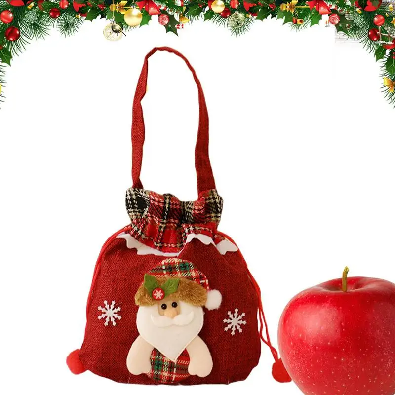 

Christmas Gift Doll Bags Reusable Christmas Candy Santa Snowman Burlap Gifts Goody Bags Christmas Festival For Home Decoration