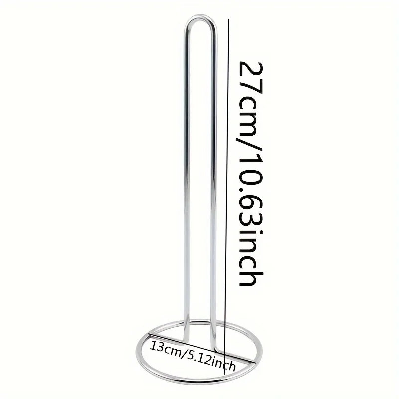 תוחם מגבות נייר מפלדת אל-חלד, מעמד אחסון נייר עמיד ומדויק למטבח, חדר אמבטיה וחדר מגורים