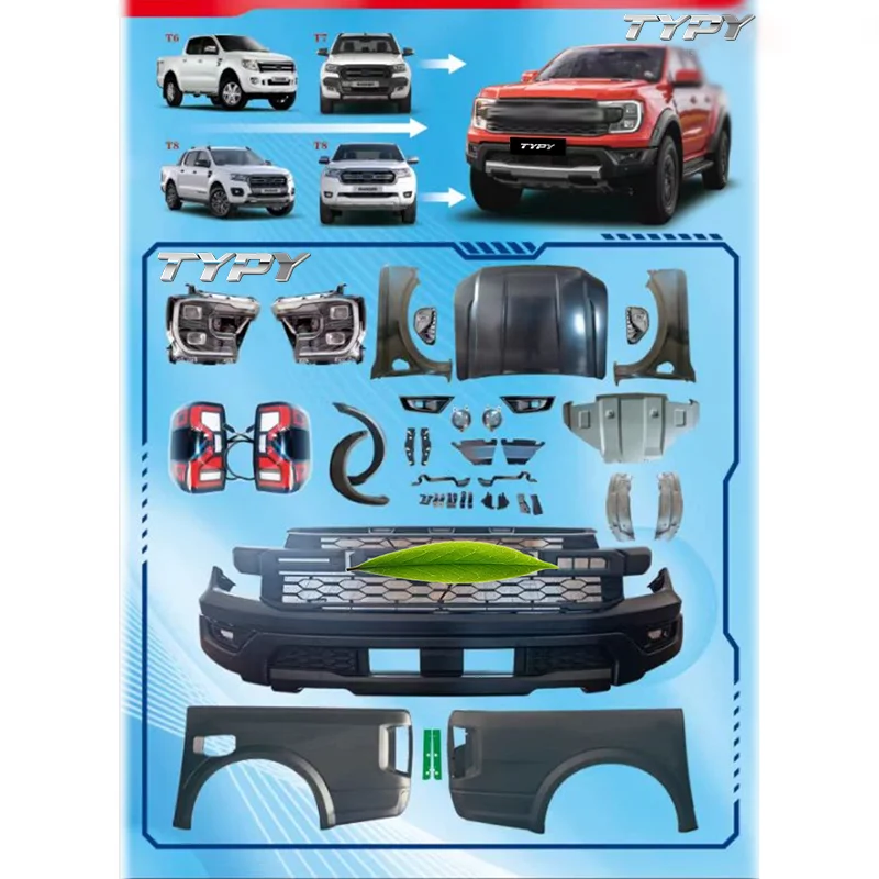 

Car Body Kit Modified For Ford Ranger T6 T7 T8 2012-2021 Upgrade To 2022 T9 RANGER RAPTOR BODY KITS