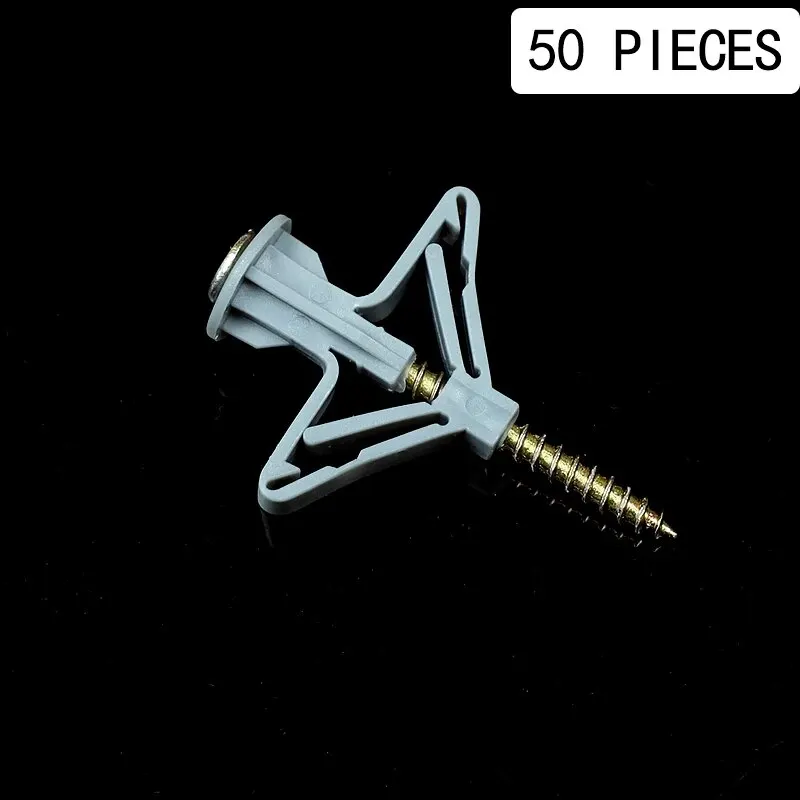 25 Sets Of Nylon Expansion Drywall Anchoring Kit Special For Drywall With Galvanized Carbon Steel Screws, Self-Drilled Wall drywall anchoring kit
