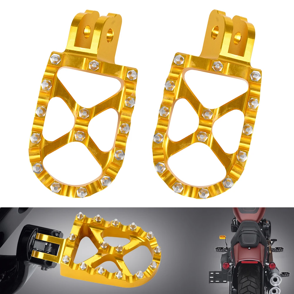 

M8 Motorcycle Parts CNC FootRest MX Style Foot Pegs For Harley Softail Slim FLSL 107/Lower Rider FXLR 107/Street Bob FXBB 107