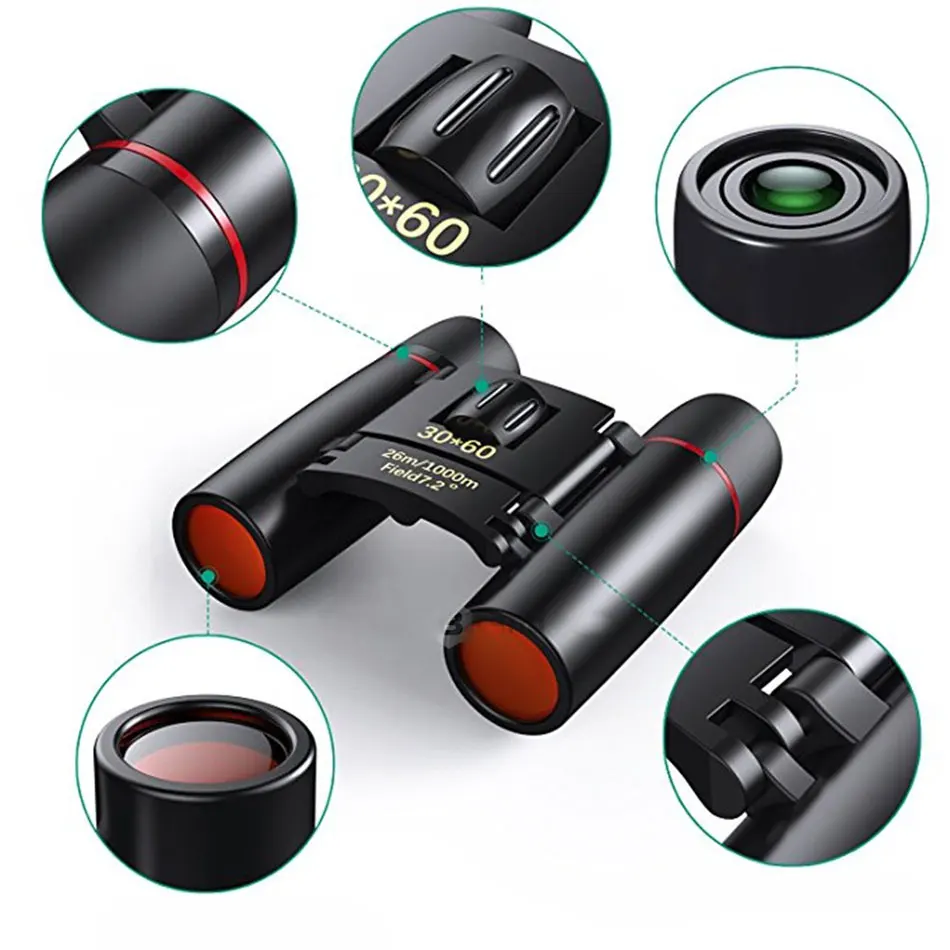 

Sakura night vision 30x60 Zoom Optical military Binoculars Telescope 126m-1000m telescopio day and night high quality 2019