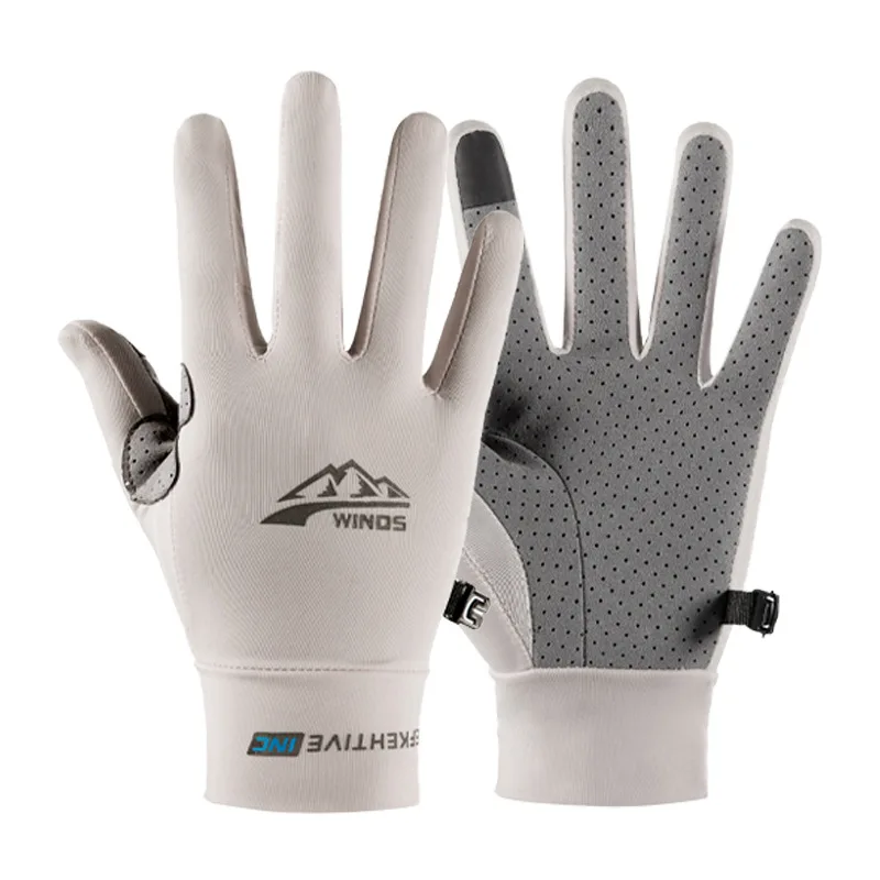 Breathable Anti-Slip Unisex Cycling Gloves - Full Finger Ice Silk