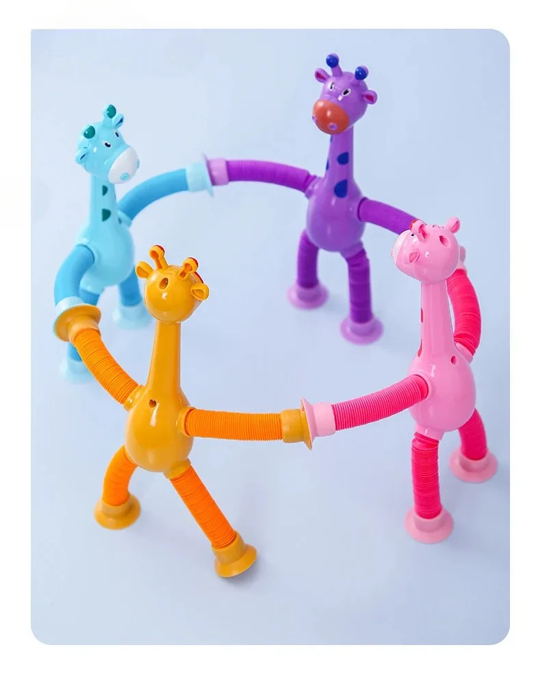 Description Picture 4 of itemNew Suction Cup Telescopic Tube Giraffe Variety Shape Stretch Tube Giraffe Educational Furniture for Display home  Decoration