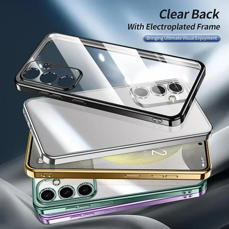Luxurious Plating Clear Silicone Back Cover - Transparent Protector Case