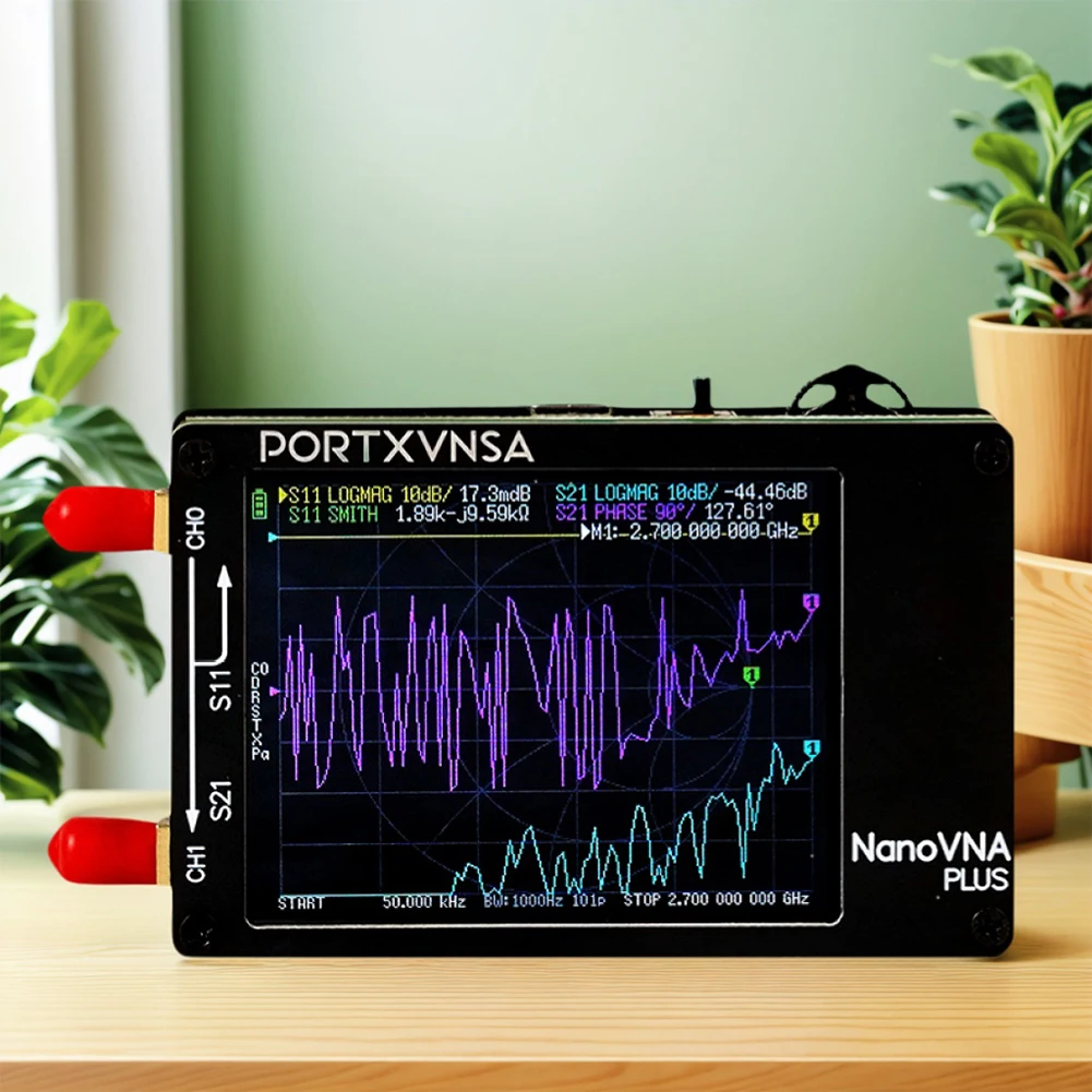 50Khz-2.7Ghz 벡터 네트워크 분석기 MF VHF UHF Nanovna Plus 안테나 분석기 안테나 테스트 분석기 반사 측정 도구