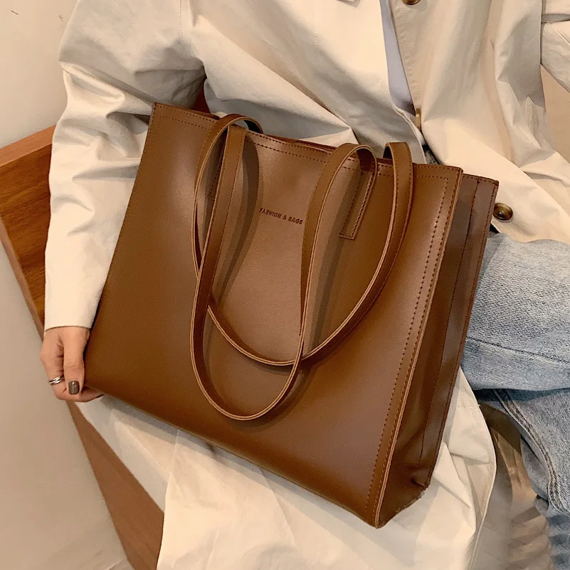 

Toptrends 3 Layers Large Leather Tote Bags For Women 2024 Trend Design Commuter Work A4 Shoulder Side Bag Office Ladies Handbags