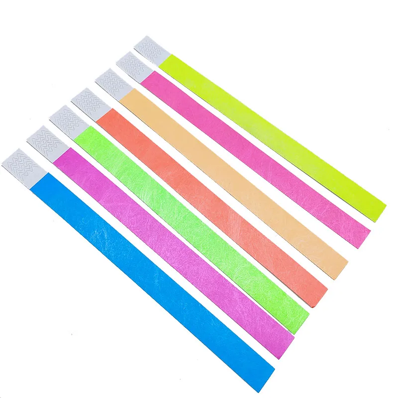 3/4 Inch Solid Tyvek Wristbands Non-Customizable for Festival Event Identification 50pcs