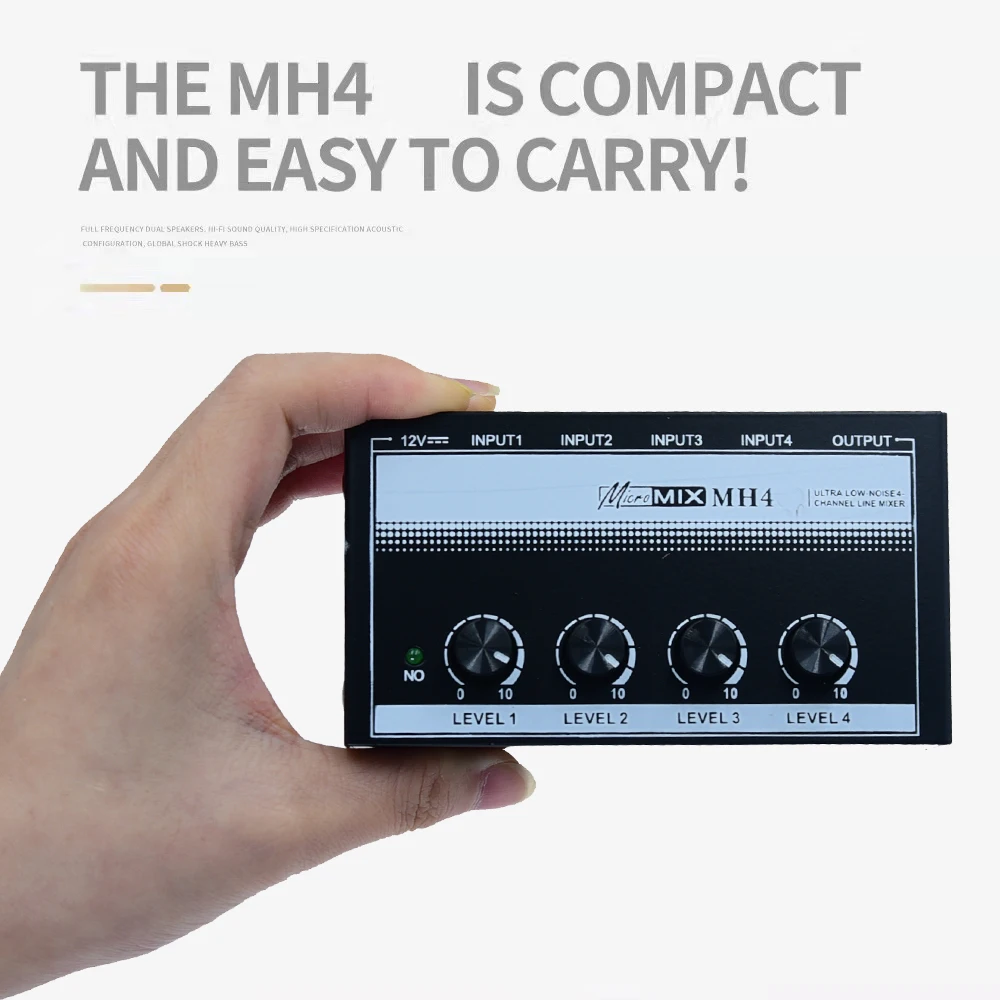 6.35 ts 6.5 mm jack mono 1/4 Guitar mic Professional Sound Mixer Low-Noise Audio Amplifier for Keyboards Musical Instruments