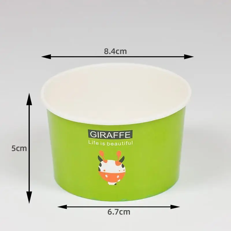 Dessert Cups Disposable Paper Cups 50PCS Paper Cups Birthday Party Favors Dessert Cup 100ml Small Round Disposable