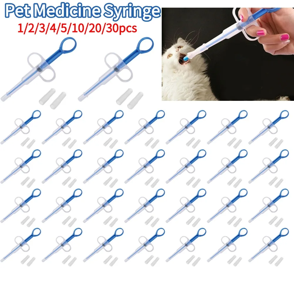 Pet Medicine Syringe Tablet Pill Gun Piller Push Dispenser Medicine Water Milk Syringe Dog Cat Feeder Tools Dog Cat Accessories