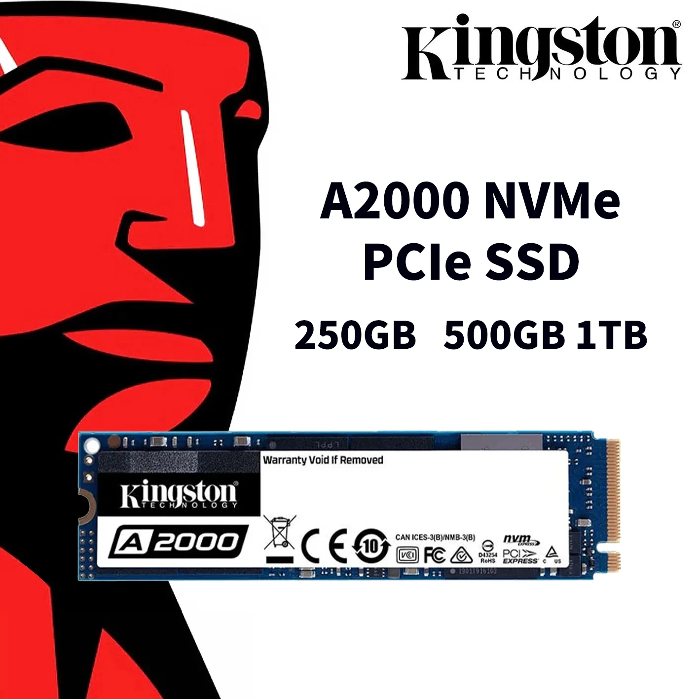 Kingston-disco Rígido Interno Ssd A2000 Nvme Pcie M.2 2280 250gb 500gb Também para pc Notebook Desktop