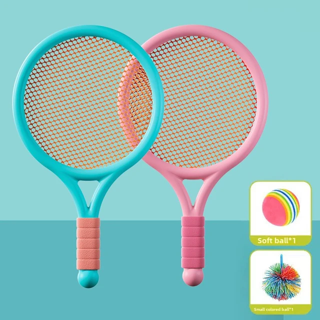 Elastic Tennis Racket For Kids 3-5 Years Old Parent Child Interactive Indoor Outdoor Sports Toy Badminton Entertainment Racket 6