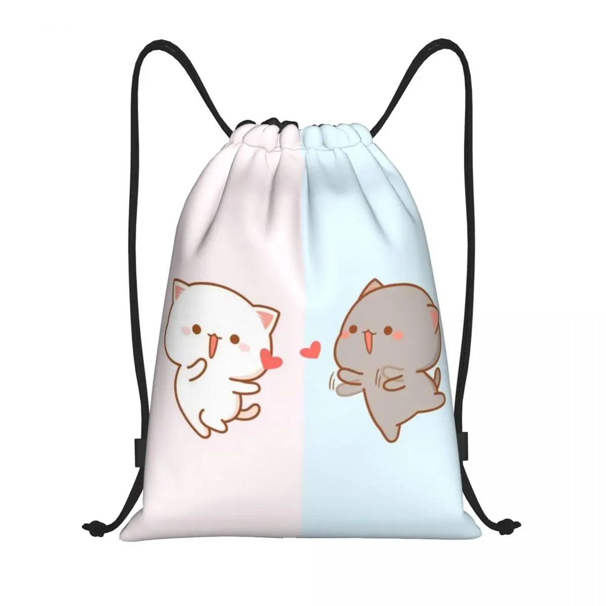 

Peach And Goma Mochi Cat Fall In Love Drawstring Bag Men Women Portable Gym Sports Sackpack Shopping Storage Backpacks