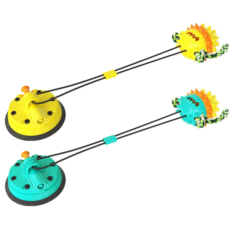 Double Suction Cup Dog Toy Self Play Tug Of War Dog Toys And Chewing Rubber  Ball Dog Rope Toys Chewing Teeth Cleaning Interactive Pet And Food  Dispensing Ball Toys