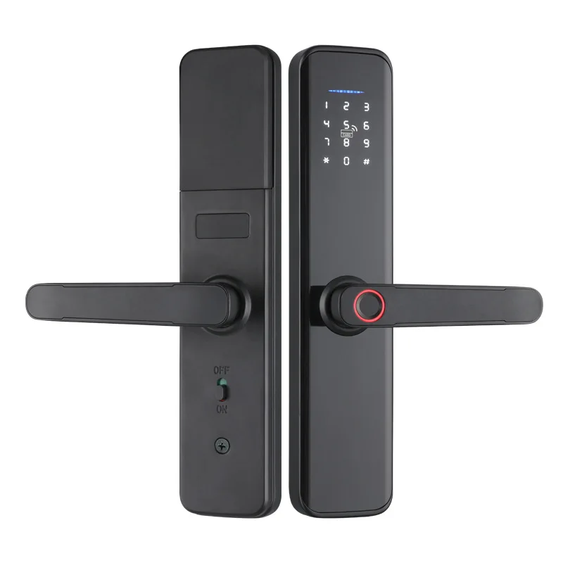 Hotel smart lock for security protection unlock by fingerprint ic card remote control and cellphone