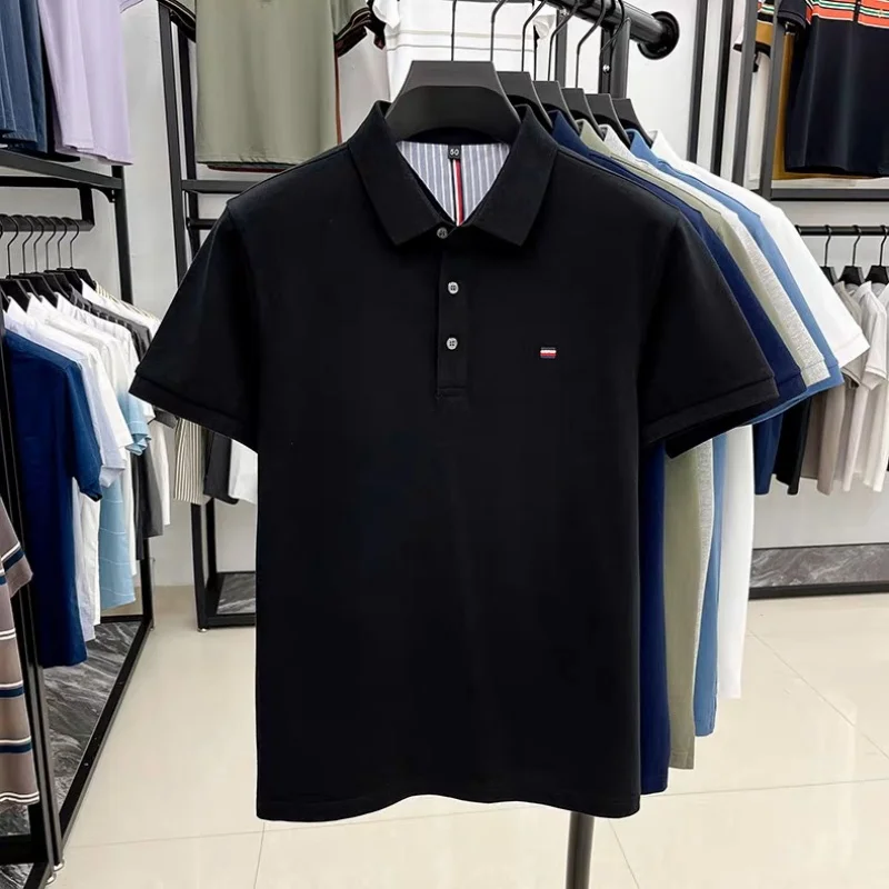 Men's fashionable casual polo shirt new summer breathable and comfortable embroidered short sleeved business luxury outdoor top 25 Sac2147af0d4649b1a82cda211b20124dM