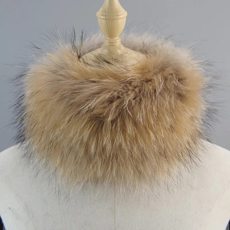 2026 Hot Sale Women Real Fox Fur Scarf Fur Headbands Good Elastic Winter Luxury Neck Warmer Natural Fur Mufflers Ring Scarves - Image 2