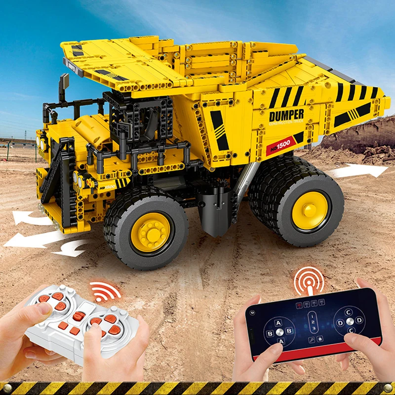 2023 New Moc Technical 797 Mining Truck Building Blocks Modello City Dumper Full Rc Bricks Toys For Boys Set Regalo Di Natale