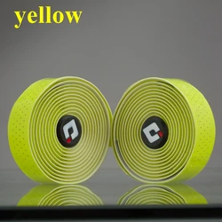 Premium Non-Slip Breathable Bike Handlebar Tape - Soft PU/EVA Cycling Grip Wrap (066BD Yellow)