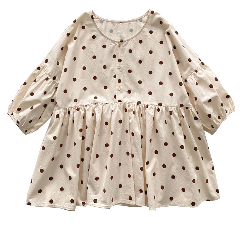 Korean Style Summer O-Neck Half Sleeve Maternity Polk Dot Shirts Plus Size Pregnant Woman Cotton Linen Blouses Pregnancy Clothes