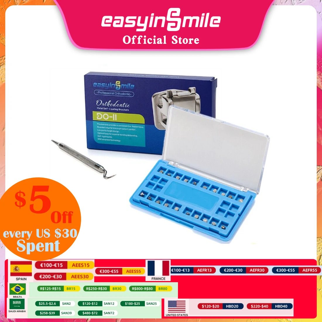 Supports Orthodontiques Autoligatoires Easyinsmile Dentaire