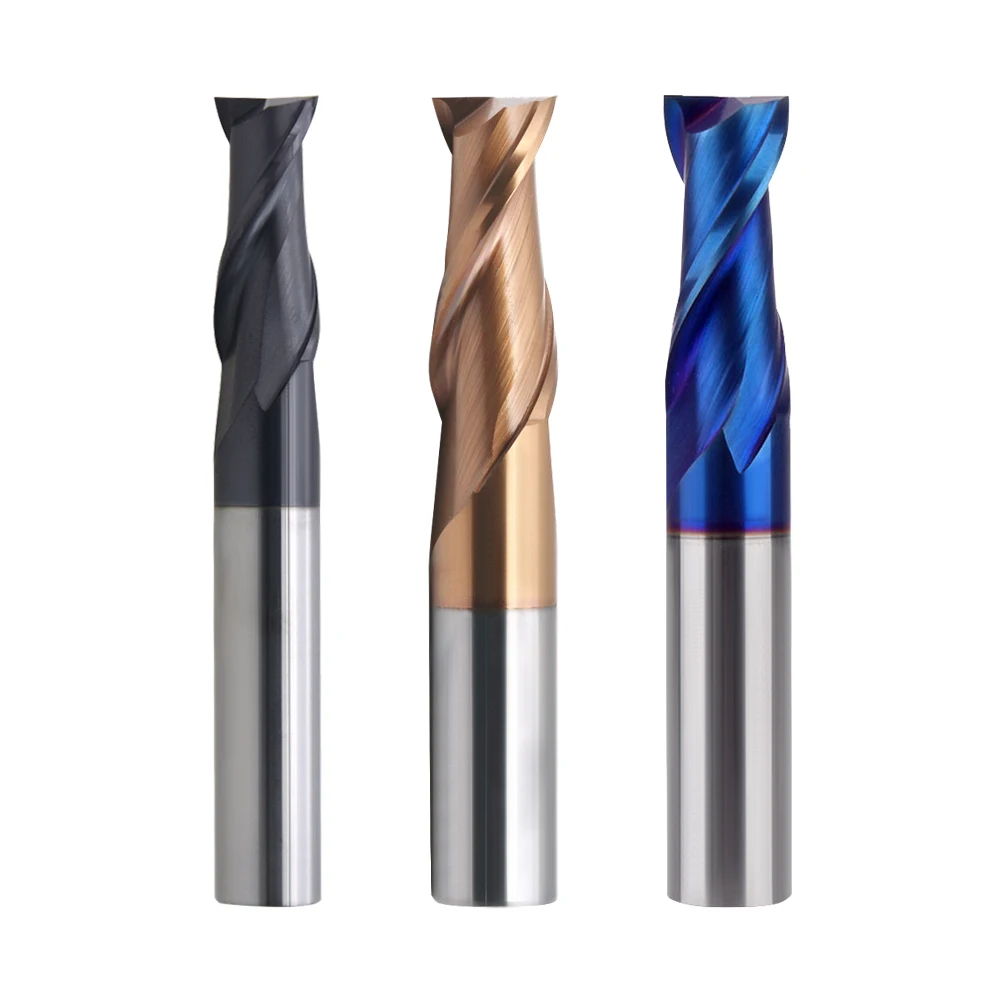 Milling Cutter MZG HRC 45 55 65 2 Edge 4 Flute Square Titanium Machining CNC Hard Alloy Carbide Tungsten Steel End Mill
