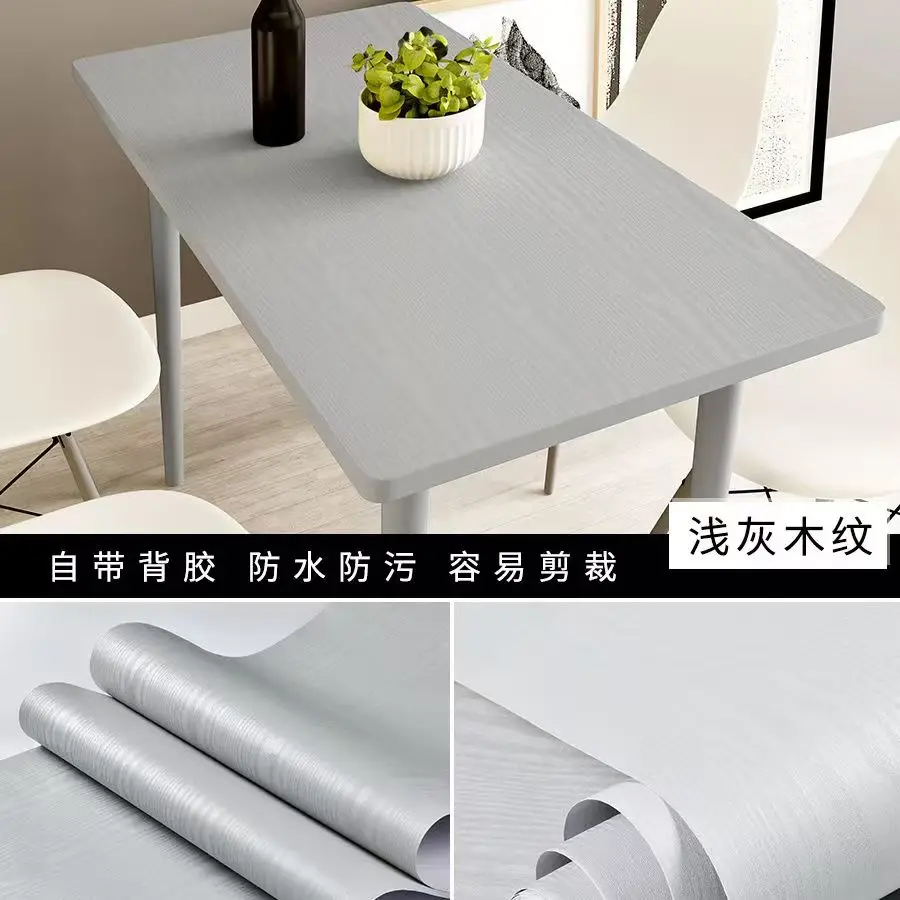 Wood Grain Vinyl Contact Paper for Home Renovation - Self-Adhesive & Waterproof Decor