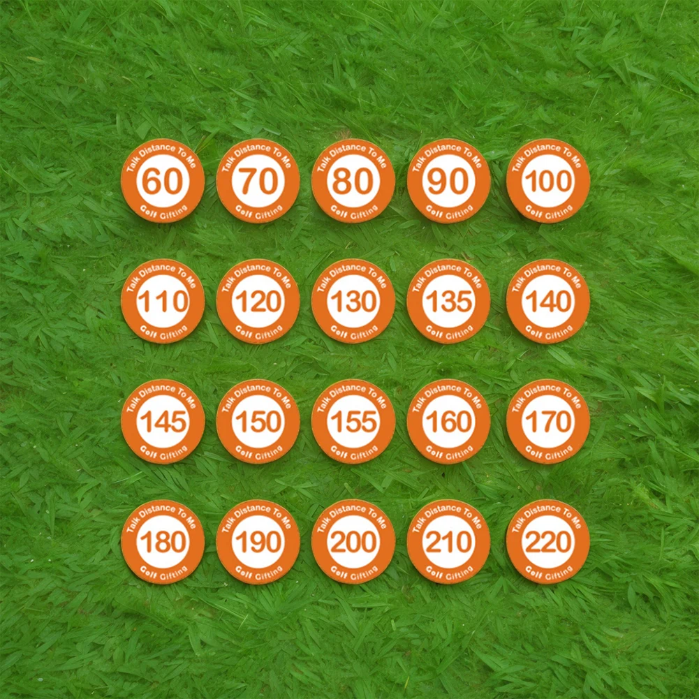 20Pcs Golf Ball Position Marker Self Adhesive Golf Club Distance Mark Ball Markers Reusable for Men Women Golfers