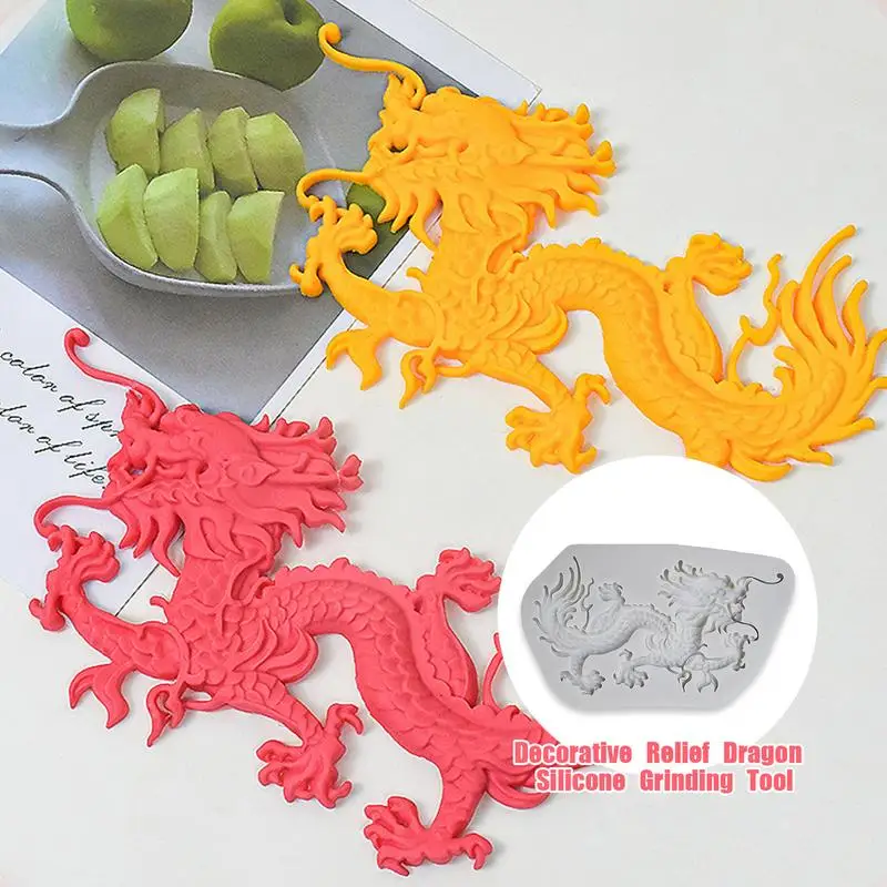 

Zodiac Chinese Dragon Silicone Mold Cake Fondant Mold Scented Candle Mold Chinese Dragon DIY Resin Epoxy Art Crafts Soap Mold