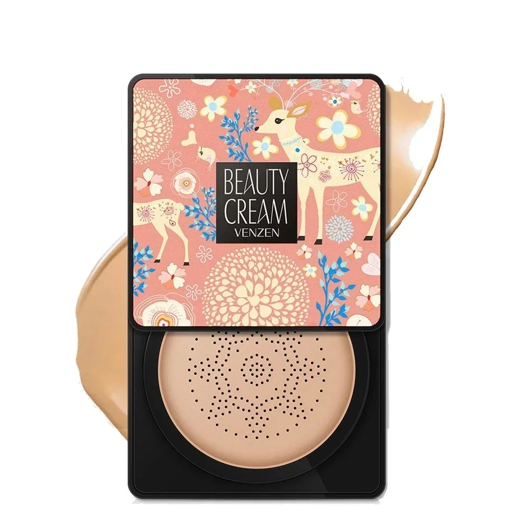 BB Air Cushion Base Foundation with Mushroom Head CC Cream Moisturizing Hydrating Concealer Makeup Brighten Skin Tone Cosmetics 6