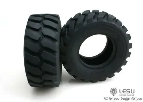 In Stock LESU Diameter 45Mm Height Wheel Rubber Tyres 110Mm for Remote Control Toys 1/15 Hydraulic Loader RC Car Parts TH02037