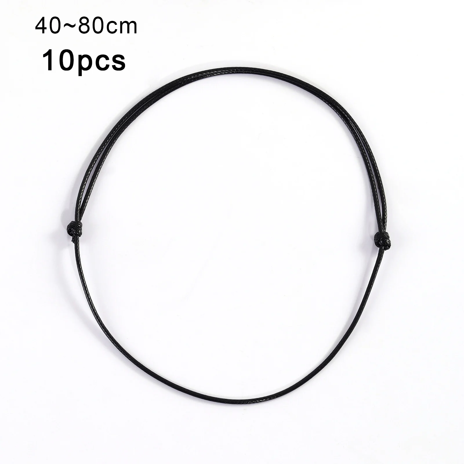 

10pcs 1/1.5/2mm Adjustable Choker Necklace Genuine Black Wax Leather Knot Sliding Cord For Jewelry Making Supplies Wholesale