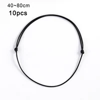 10/50pcs 1.0/1.5/2.0MM cordon en cuir noeud coulissant réglable longs colliers ras du cou pour la fabrication de bijoux résultats fournitures en gros 2