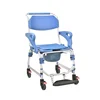 Aluminum Alloy Multi-Functional Commode Chair for Elderly, Non-Slip Armrests, Toilet Chair with Wheels, Bath Seat 2