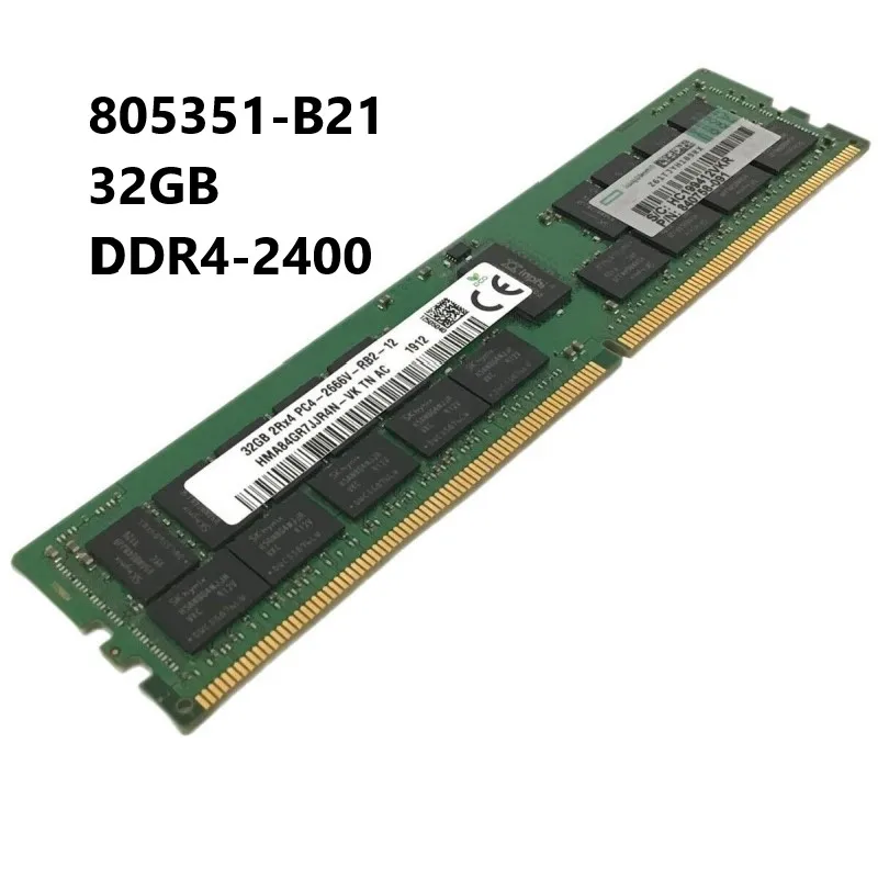 

NEW Smart Memory Kit 805351-B21 32GB 2Rx4 DDR4-2400MHz CL17 ECC Registered 288-Pin PC4-19200 RAM for H+P-E-ProLiant G9 Servers
