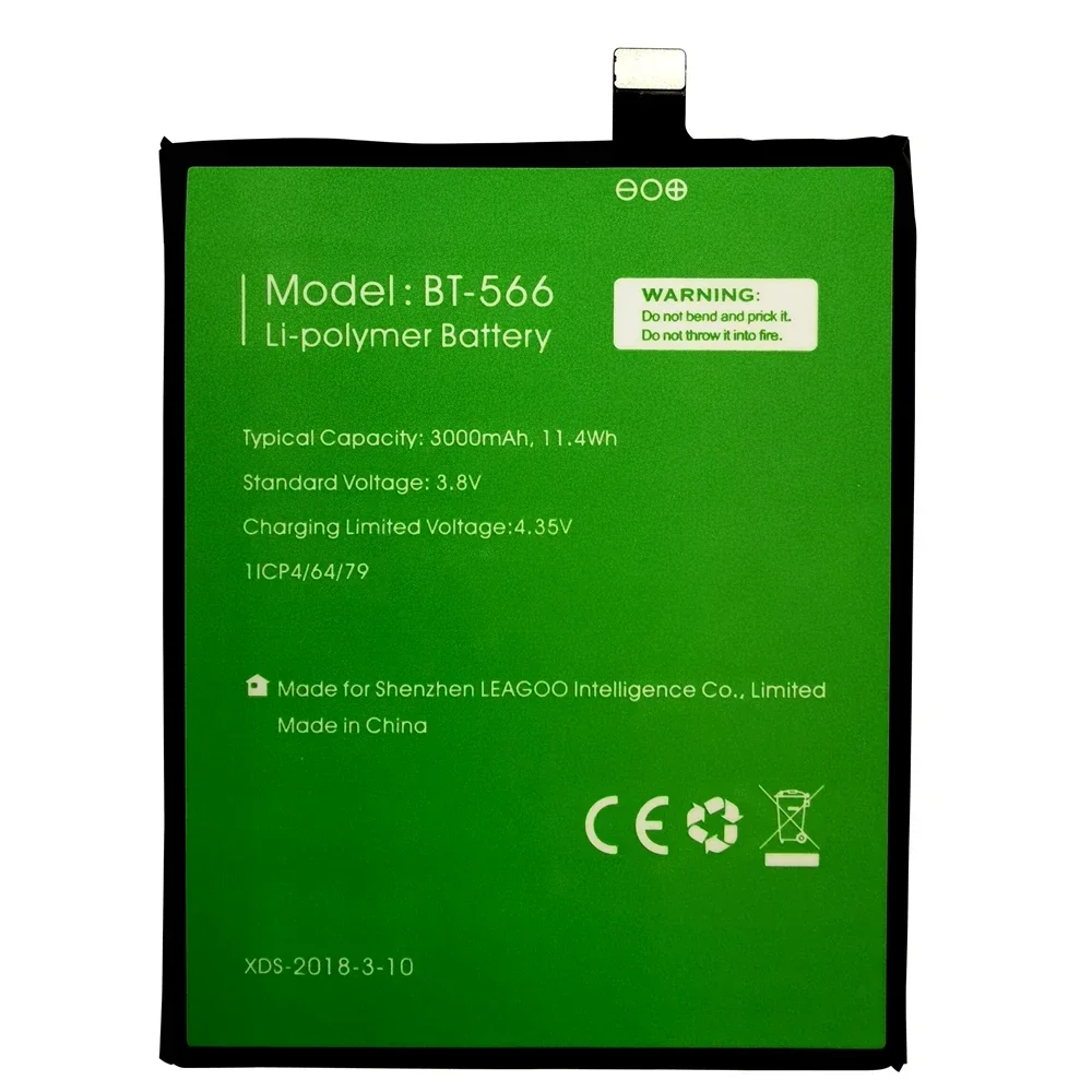 100% Originele BT-565 En BT-566 3000Mah Batterij Voor Leagoo Kiicaa Mix T5 T5c Bt565 & Bt566 Mobiele Smartphone Onderdelen Batterie Batterijen