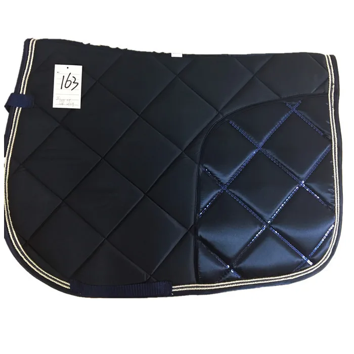 Comfortable Gong silk brocade fabric saddle pad for horse