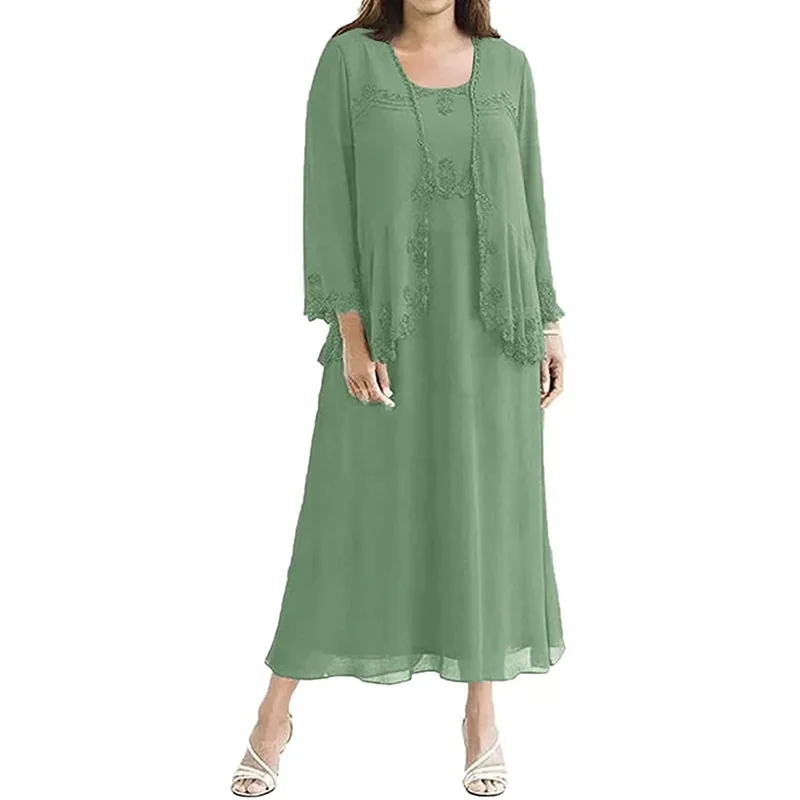 

O-neck Simple Homecoming Dress for Women 2024 New Long Sleeve Mesh Formal Party Dress Temperament Evening Dresses Vestidos