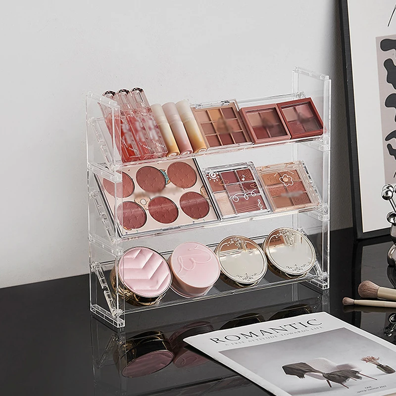 Acrylic 3-Layer Cosmetics Display and Storage Organizer