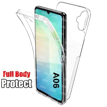 360 Full Body Frontale + Posteriore Cassa Del Telefono Per Samsung Galaxy A06 A16 A05S A05 A04S A15 A14 A13 4G 5G A12 A54 A53 A52 5G PC Della Copertura Dura