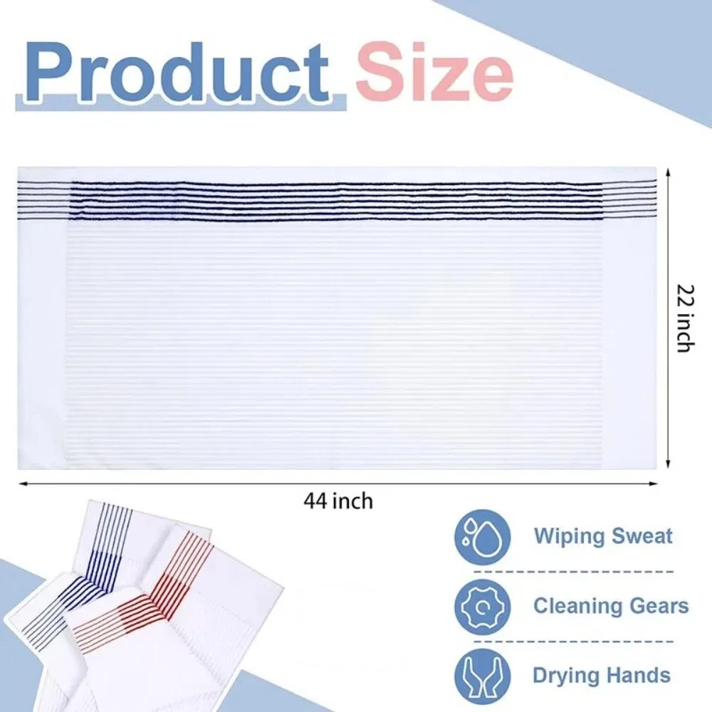 부드러운 야외용 56 * 112cm 골프 타월 면 흡수성 스포츠 타월 컬러 스트라이프 부드러운 골프 캐디 타월 골프 클럽 닦는 타월