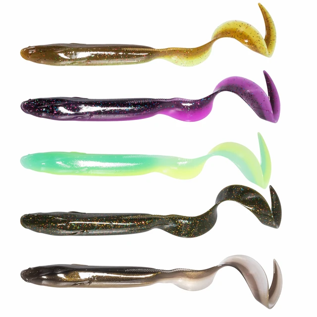 5pcs Soft Sand Eel Lure Saltwater Sea Fishing Soft Plastic Lure Long  Casting Swimbait Creature Ribbontail Worm Bait Bass Trout - AliExpress