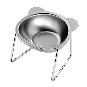 Stainless Steel Elevated Cat Bowl 6
