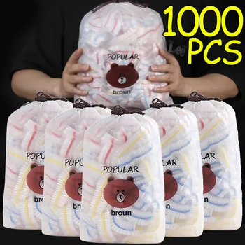 Copertura per alimenti usa e getta Involucro elastico colorato Copertine per alimenti Coperchio in plastica per conservazione della freschezza Piatto da cucina Sacchetti per imballaggio in nylon Borsa per la conservazione