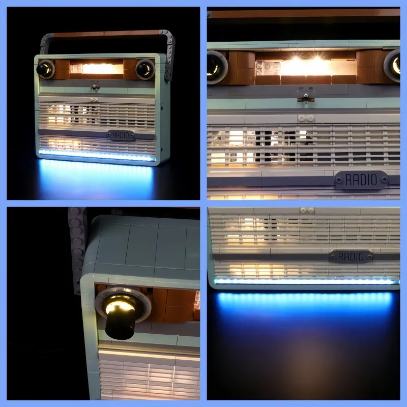 레고 10334 레트로 라디오 DIY 장식 램프용 MAXCXT LED 조명 세트 (배터리 박스 포함, 레고 빌딩 블록 세트 제외) ? ）