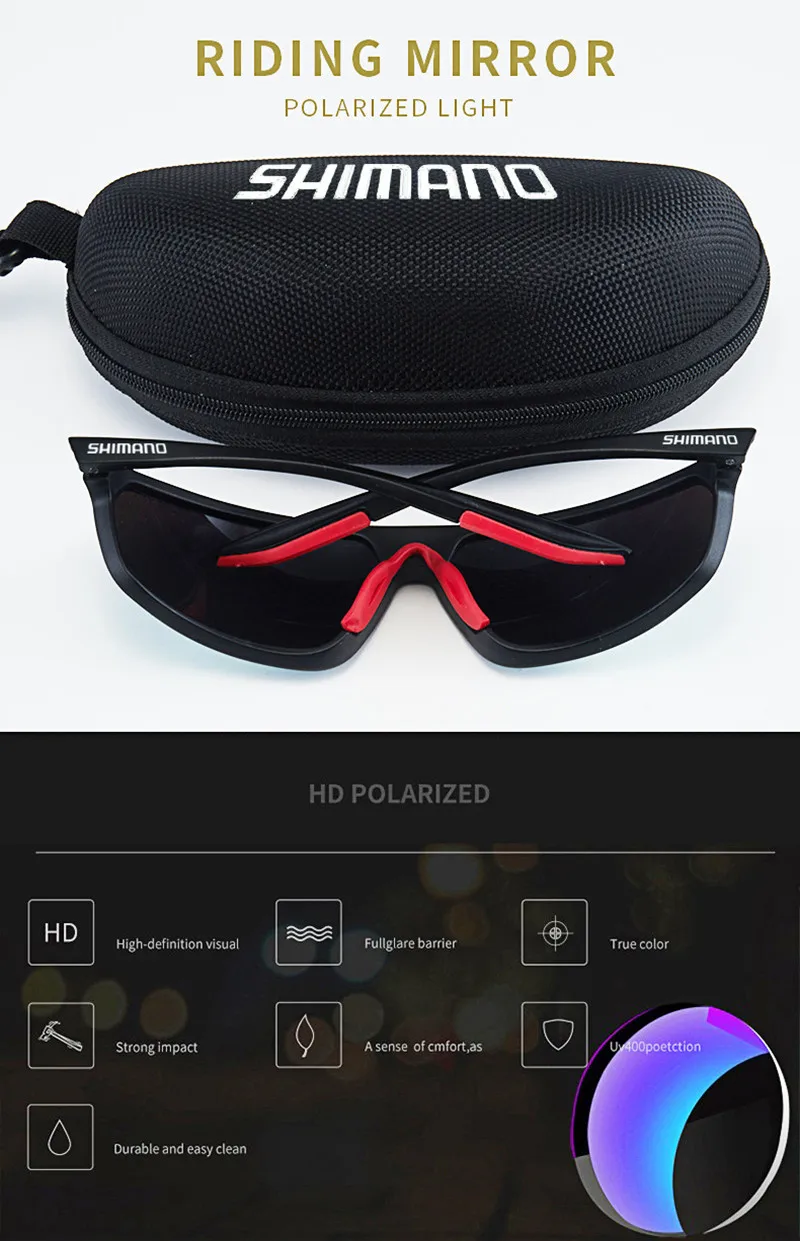 New 2023 Shimano Polarized Sunglasses Driving Shades Male Sun Glasses Camping Hiking Fishing Classic Sun Glasses UV400_voghion.com