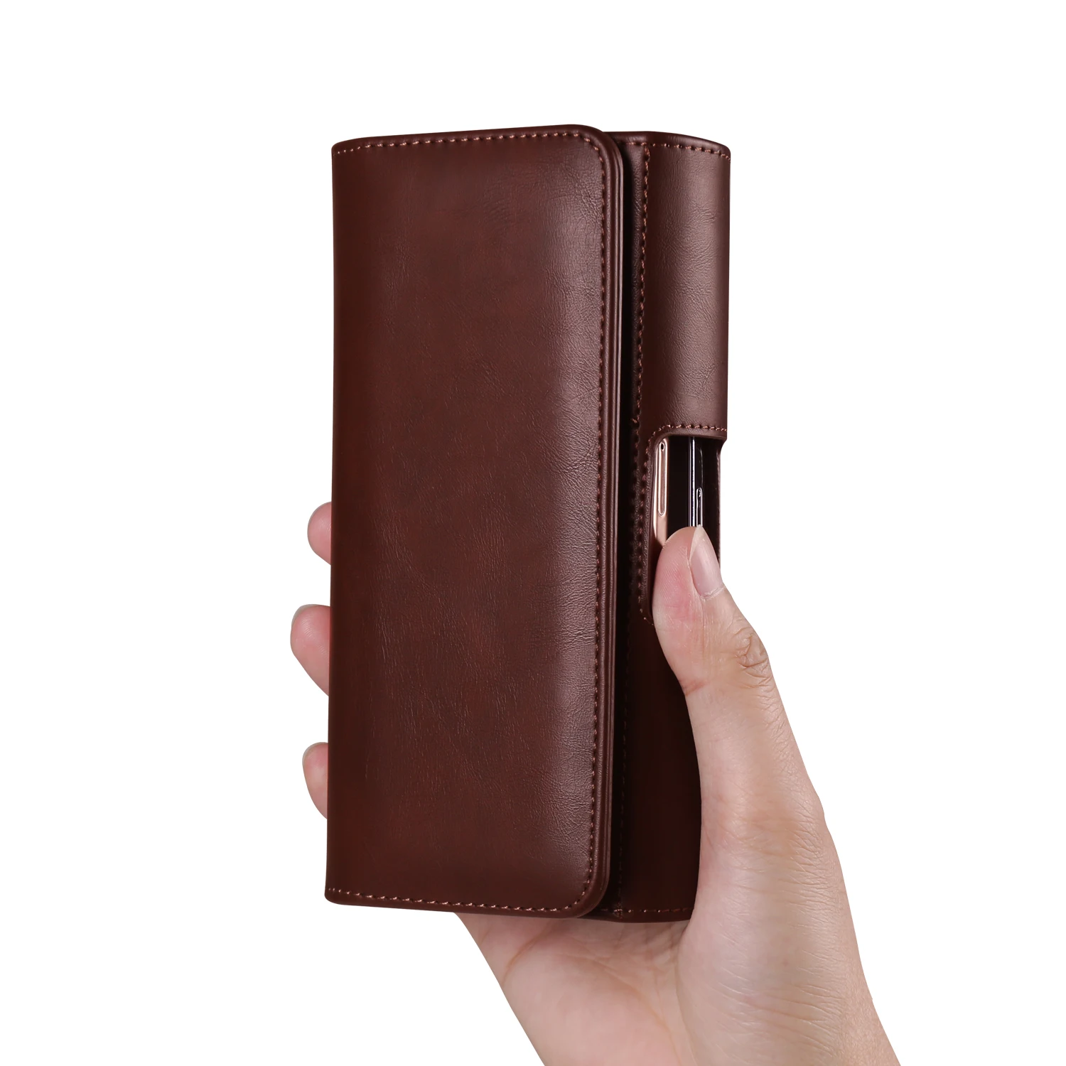 Hochwertige zweilagige horizontale Taillen-Handytasche für iPhone 16 Pro Max, Herren-Karten-Ledertasche für Samsung S24 Ultra 6,7 Zoll -6,9 Zoll – Detail 23